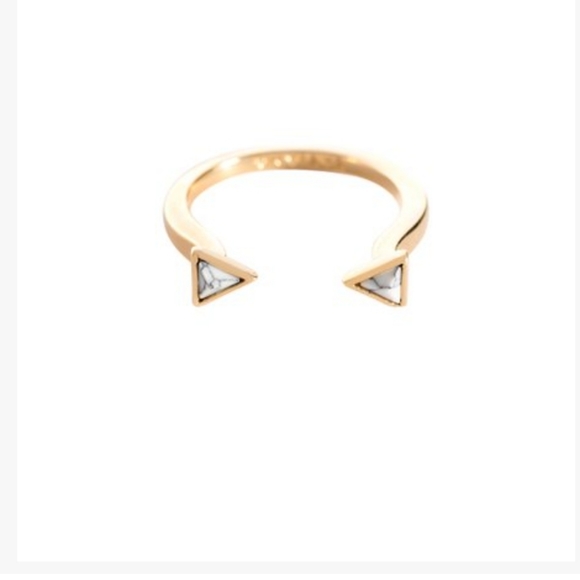 Shiraleah Jewelry - New White and Gold Ophelie Cuff Ring